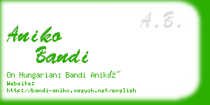 aniko bandi business card
